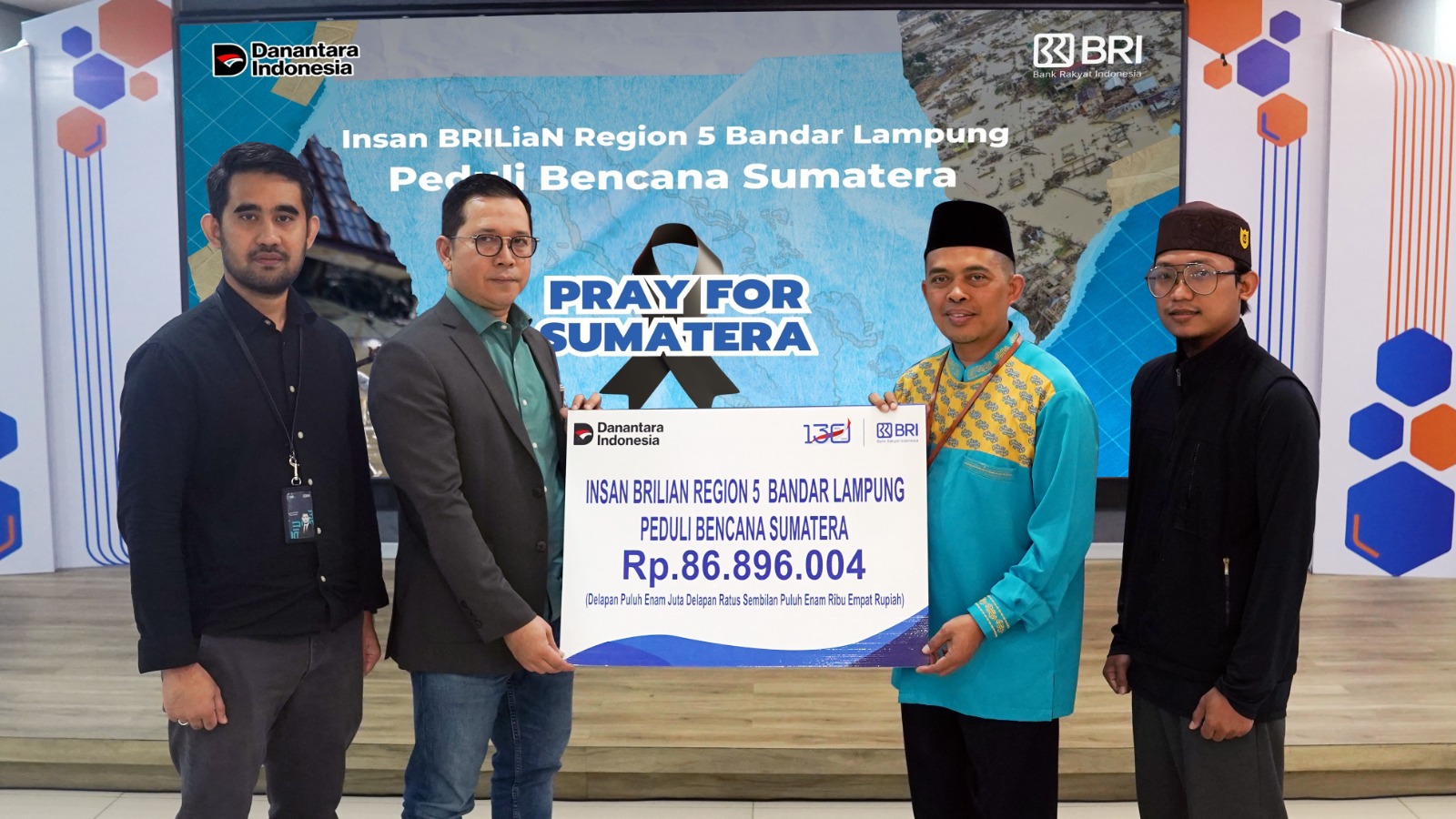 *YBM BRILiaN Terima donasi Insan BRILiaN BRI Region 5 Bandar Lampung*