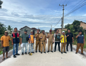 Pembangunan Jalan Rigid Beton di Desa Sabah Balau Rampung, Masuk Tahap PHO