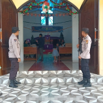 Ciptakan Kamtibmas Kondusif, Polsek Way Tuba Lakukan Pengamanan Ibadah Natal di Gereja HKBP