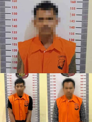 Polisi Lampung Selatan Bekuk 3 Pelaku Bawa Sajam dan Sabu