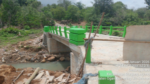 Dianggarkan 2025, Pembangunan Jembatan Desa Gedung Wani Hingga Kini Tak Kunjung Selesai