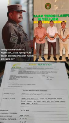 LSM PRO RAKYAT Laporkan Dugaan Korupsi Dinas Kesehatan Lampung Selatan Ke Kejati Lampung, Desak Kepala Dinas Diperiksa