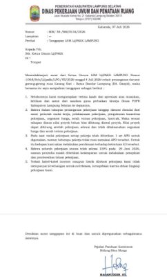 Pekerjaan Tanggap Darurat PU PR Lampung Selatan di Duga Proyek Hantu Asal Jadi