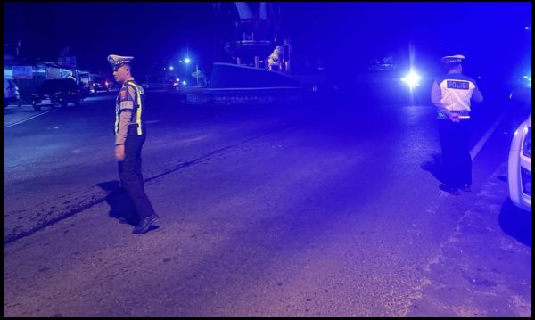 Tingkatkan Keamanan dan Keselamatan, Sat Lantas Polres Way Kanan Gelar Patroli Blue Light