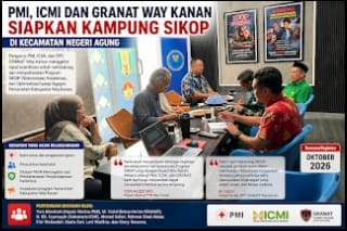 PMI, ICMI dan GRANAT Way Kanan Siapkan Kampung SIKOP di Kecamatan Negeri Agung