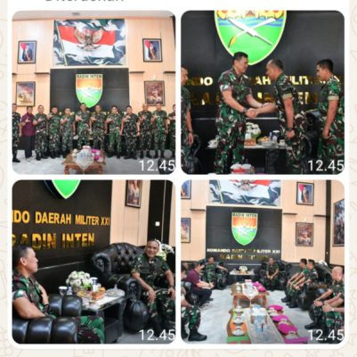Danbrigif 4 Mar/BS Perkuat Kolaborasi Pertahanan Melalui Audiensi dengan Pangdam XXI/RI