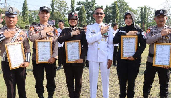 Hari Bhayangkara ke-80, Sebanyak 67 Personel Polres Lampung Utara Naik Pangkat