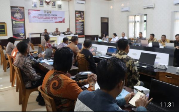 Biro SDM Polda Lampung Gelar Assessment Center Jabatan Kanit di Polres Lampung Utara