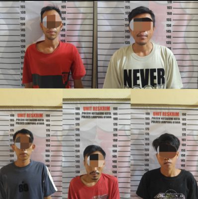 Polsek Kotabumi Kota Ungkap Kasus Curat Bongkar Toko, Lima Orang Diamankan Termasuk Penadah