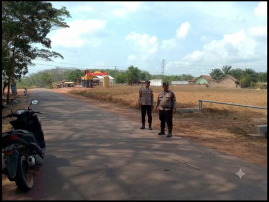 Jaga Kondusifitas Wilayah, Polsek Negara Batin Sisir Area Rawan Kriminalitas
