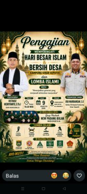 Pemerintah Kampung Sinar Seputih Gelar Pengajian Akbar, Bersih Desa dan Lomba Islami Peringati Hari Besar Islam