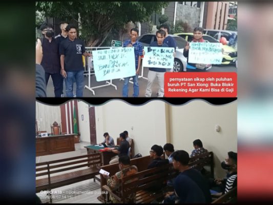 Heboh di PN Tanjung Karang: Puluhan Buruh PT San Xiong Unjuk Rasa, Desak APH Buka Blokir Rekening