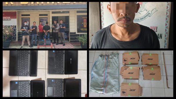 Bobol Sekolah dan Gasak Chromebook Senilai Rp30 Juta, Pelaku Curat Diringkus URC Polsek Baradatu