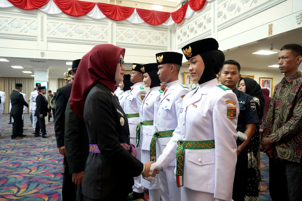 Pengukuhan Paskibraka Lampung 2026,Wagub Jihan Tekankan Pentingnya Integritas dan Kebersamaan