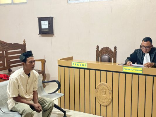 Tegas, Debitur Penggelap Objek Fidusia di Sukadana Dituntut 5 Bulan Penjara