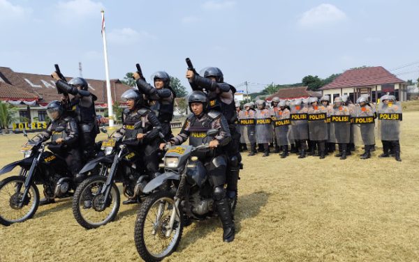 Asah Kemampuan Personel, Polres Lampung Utara Gelar Latihan Dalmas