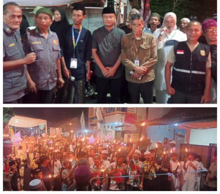 Ratusan Warga Ikuti Pawai Obor Peringati Maulid Nabi Muhammad SAW di Teluk Betung Selatan 