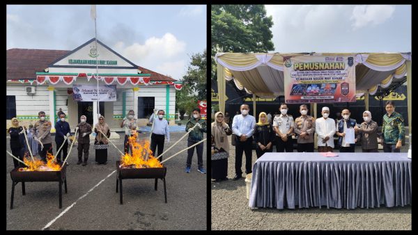 Kejaksaan Negeri Way kanan Melaksanakan Pemusnahan Barang Bukti Yang Telah Mempunyai kekuatan Hukum Tetap, Inkrahht  Way kanan-Lampung