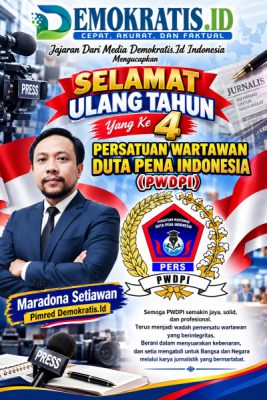 Demokratis.Id Ucapkan Selamat Ulang Tahun ke-4 Persatuan Wartawan Duta Pena Indonesia (PWDPI)