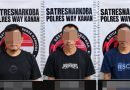 Satresnarkoba Polres Way Kanan Amankan Tiga Pria Diduga Terlibat Peredaran Sabu di Way Tuba